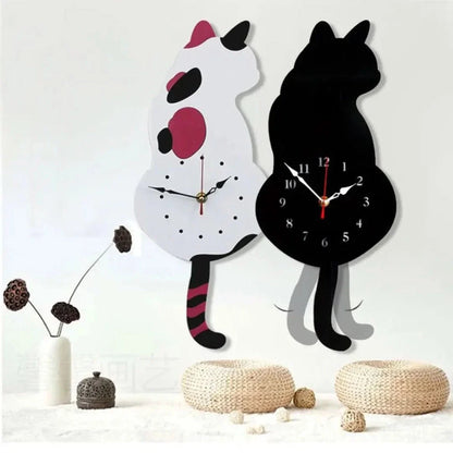Nordic Cat | Wagging Wall Clock