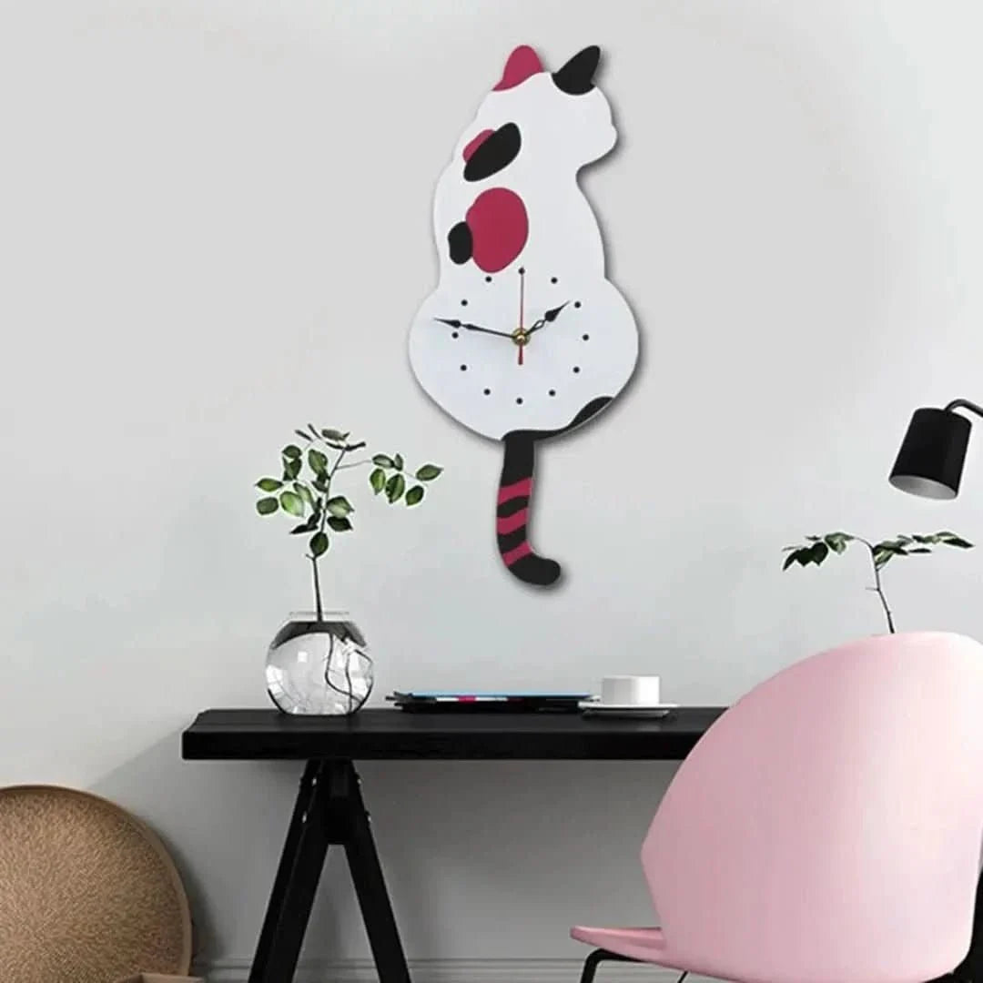 Nordic Cat | Wagging Wall Clock