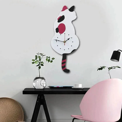 Nordic Cat | Wagging Wall Clock