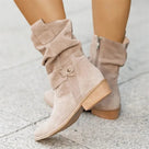 Ladies Casual Suede Look Ankle Boots with Warm Lining