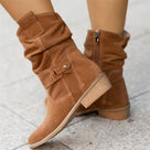 Ladies Casual Suede Look Ankle Boots with Warm Lining