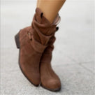 Ladies Casual Suede Look Ankle Boots with Warm Lining