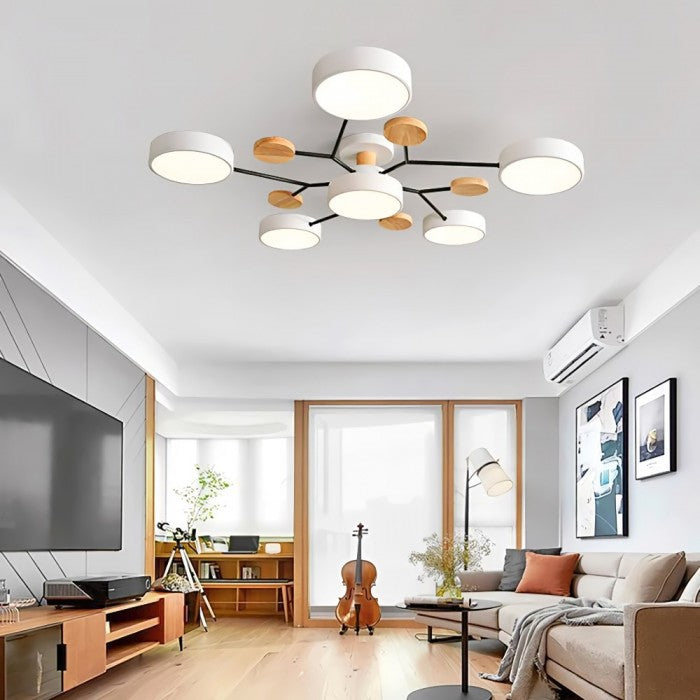 Elegante NordicBranch-plafondlamp – Scandinavisch design met led