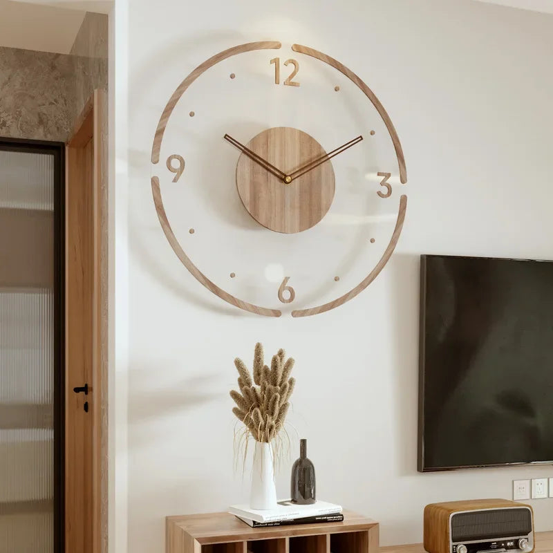 NordWood - Scandinavian Wooden Wall Clock - Timeless Design - Natural Materials