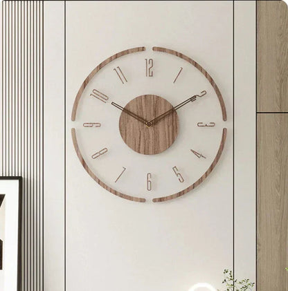NordWood - Scandinavian Wooden Wall Clock - Timeless Design - Natural Materials