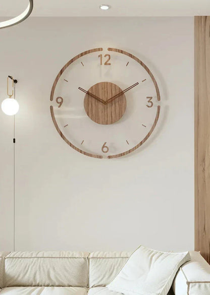 NordWood - Scandinavian Wooden Wall Clock - Timeless Design - Natural Materials