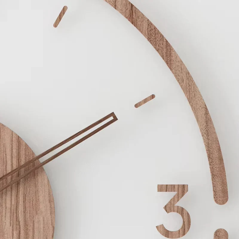NordWood - Scandinavian Wooden Wall Clock - Timeless Design - Natural Materials