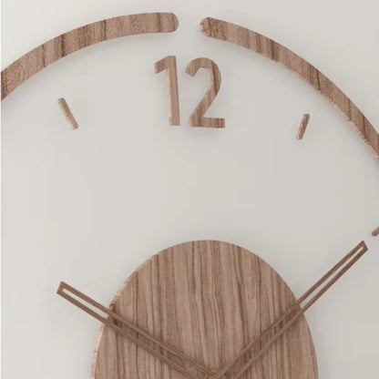 NordWood - Scandinavian Wooden Wall Clock - Timeless Design - Natural Materials