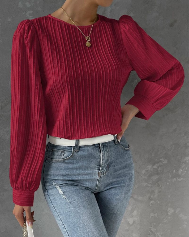 Olivia | Blouse with Lantern Sleeves