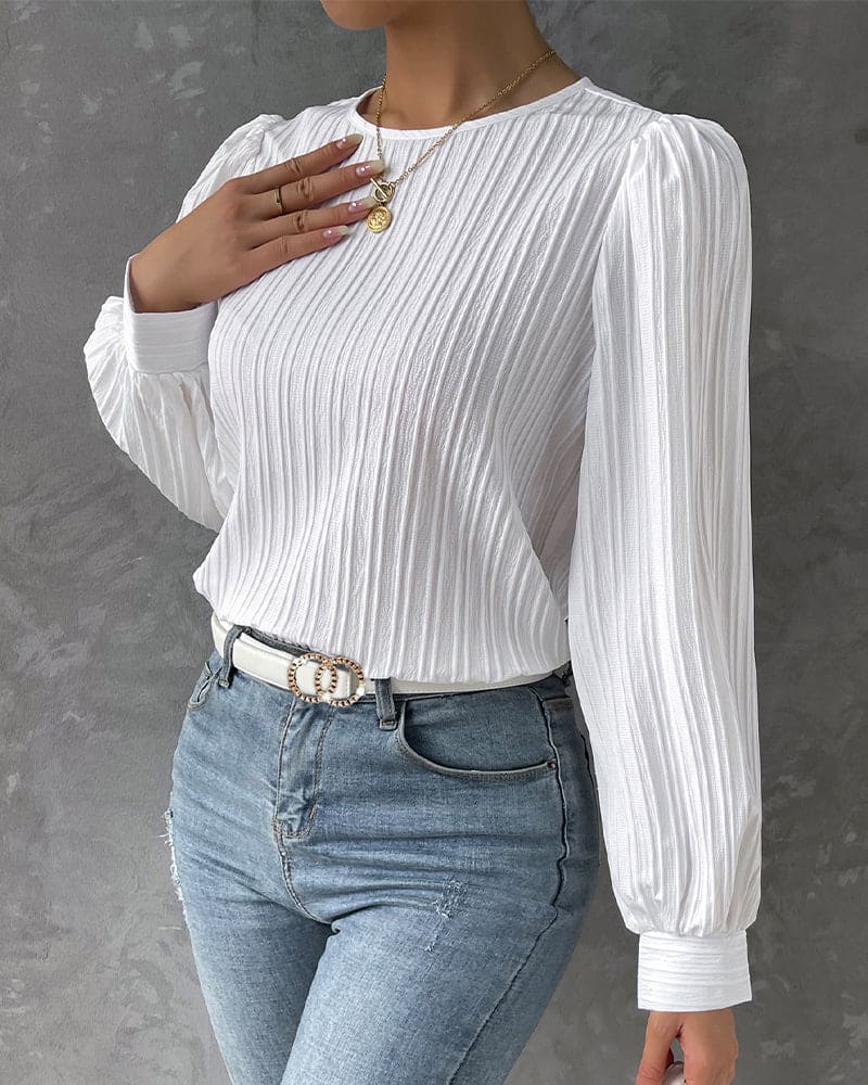 Olivia | Blouse with Lantern Sleeves