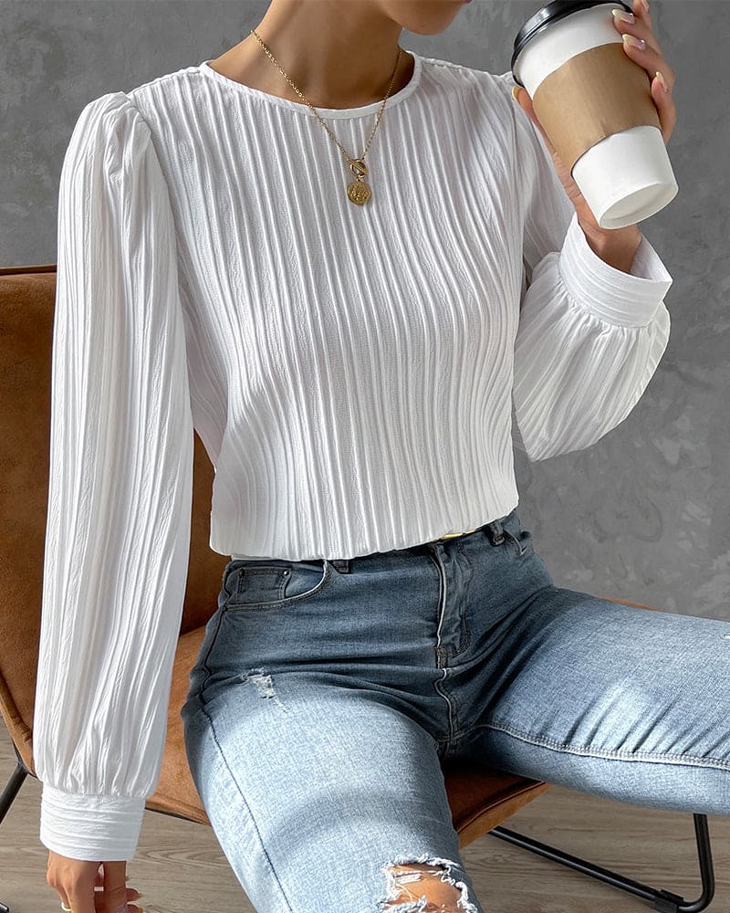 Olivia | Blouse with Lantern Sleeves