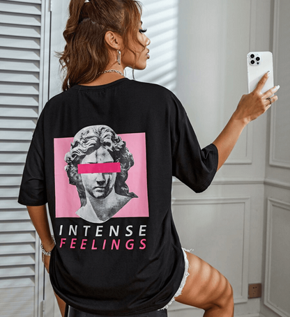 Stylish Oversized Women's T-Shirt with Artistic Print