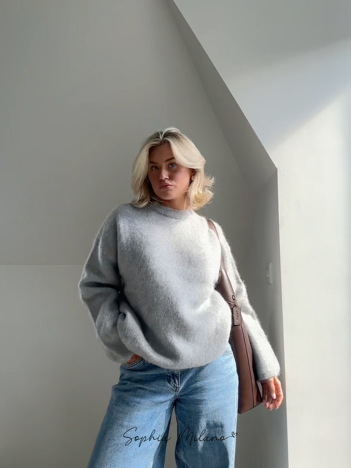 Ladies Soft Warm Winter Jumper with Round Neck and Relaxed Fit