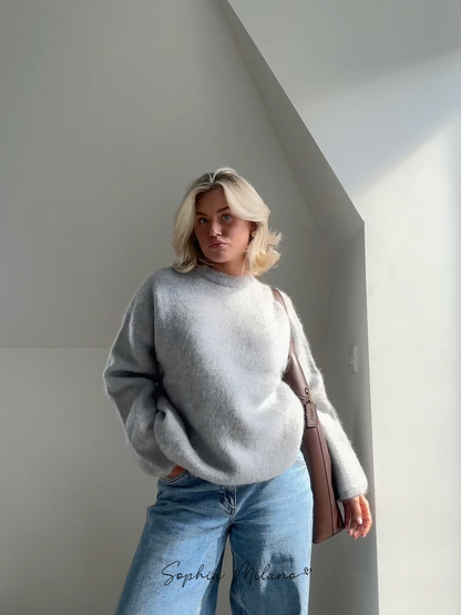 Ladies Soft Warm Winter Jumper with Round Neck and Relaxed Fit