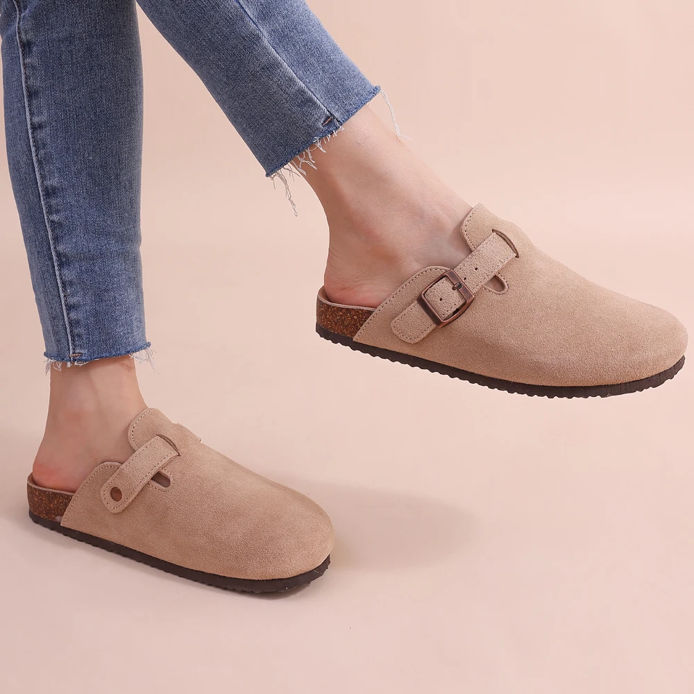 Orthopaedic Suede Cork Slippers for Women