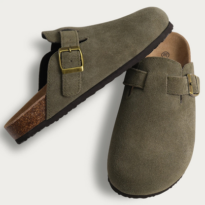 Orthopaedic Suede Cork Slippers for Women
