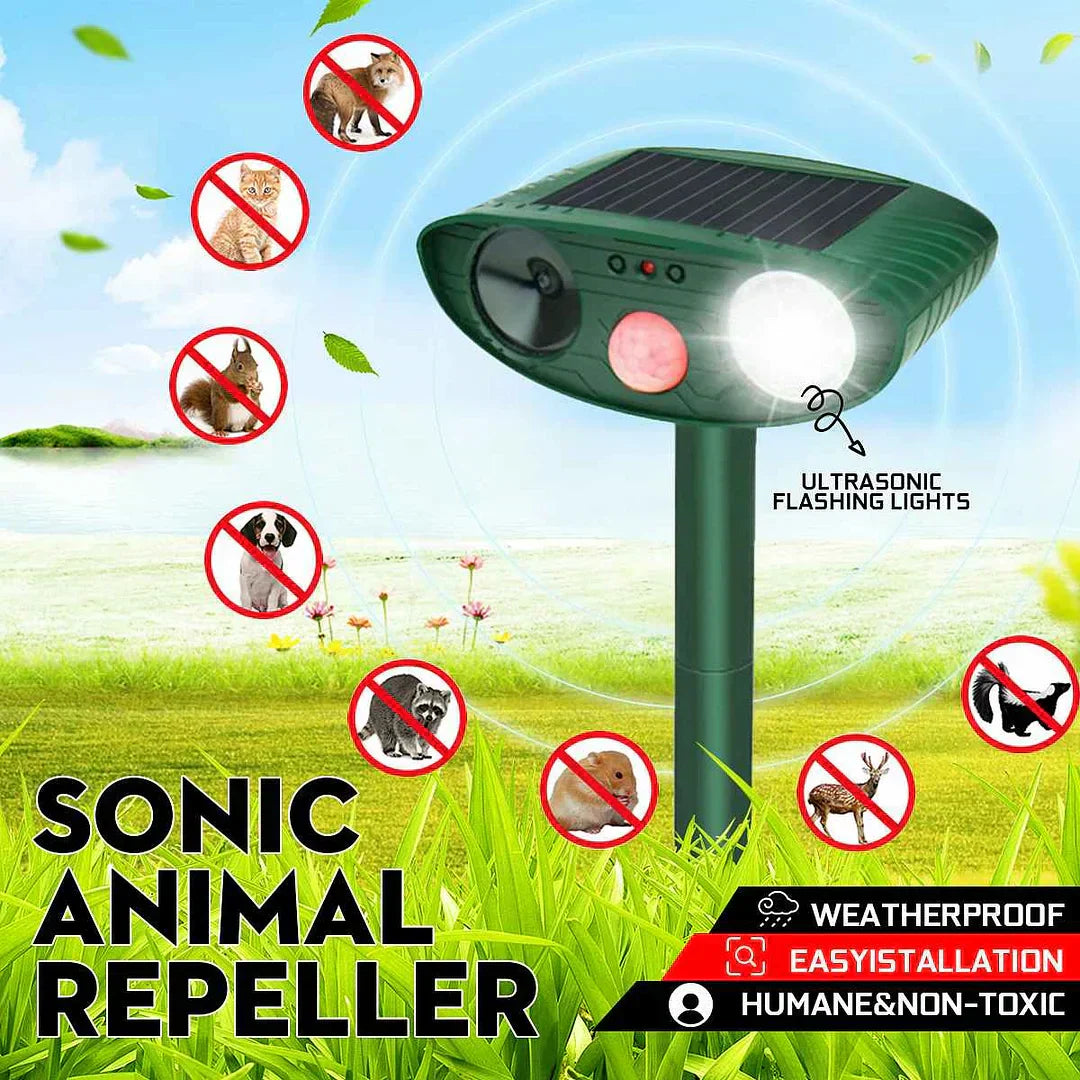 Solarbetriebener Ultraschall-Hirschvertreiber für den Garten