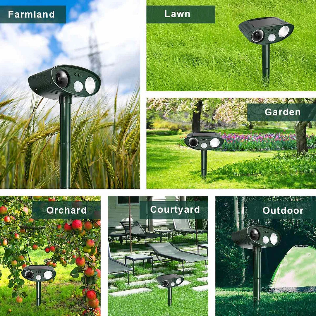 Solarbetriebener Ultraschall-Hirschvertreiber für den Garten