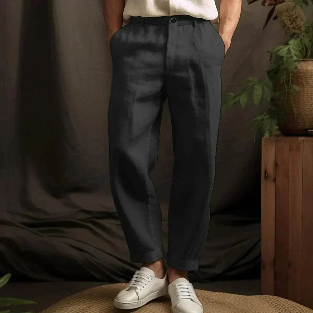 Men's Linen Casual Trousers – Lightweight Style for Summer Days