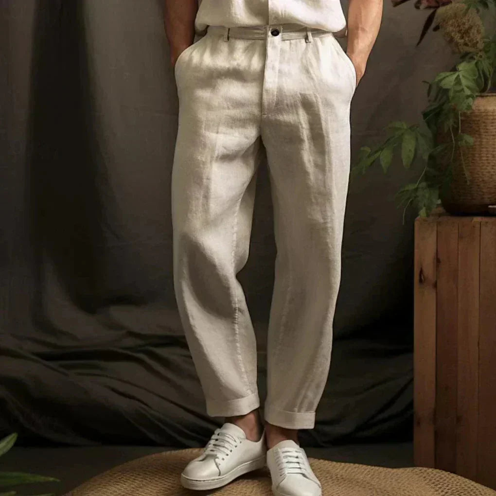 Men's Linen Casual Trousers – Lightweight Style for Summer Days