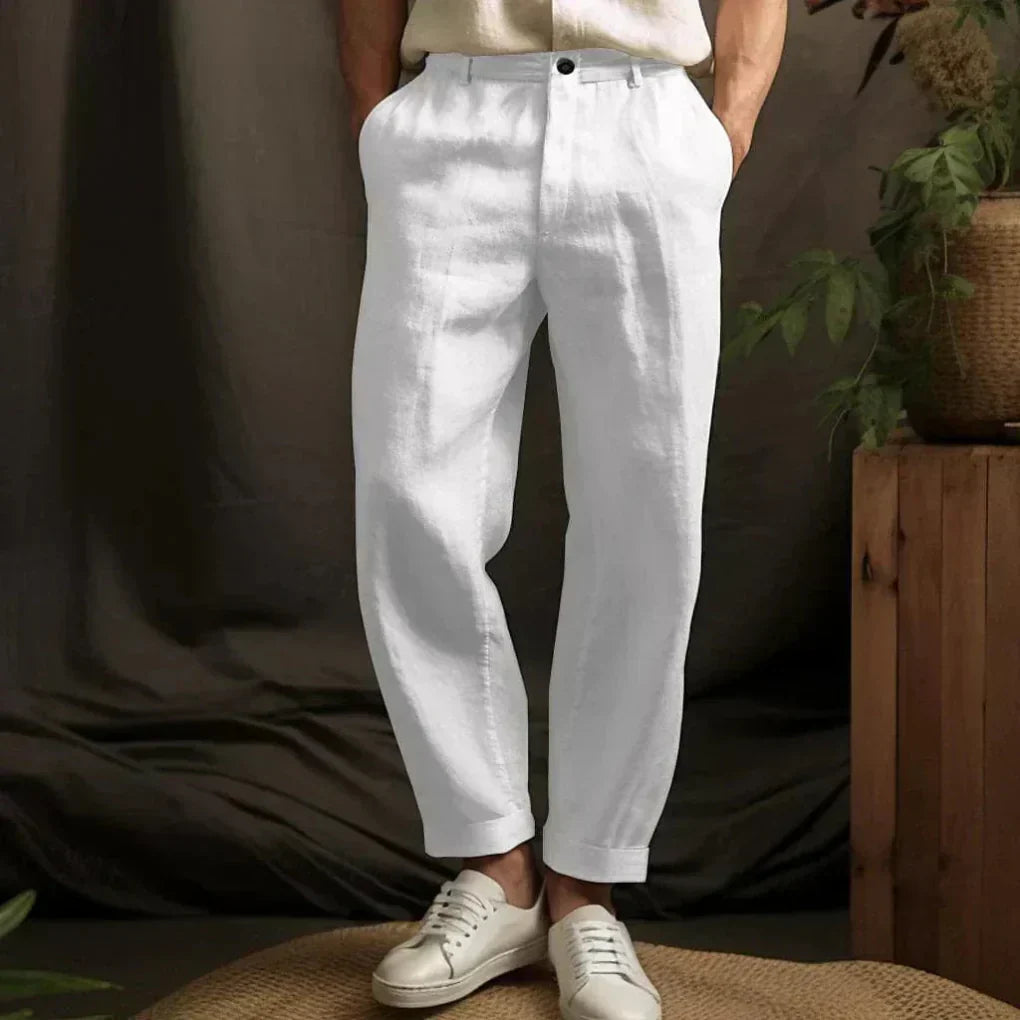 Men's Linen Casual Trousers – Lightweight Style for Summer Days
