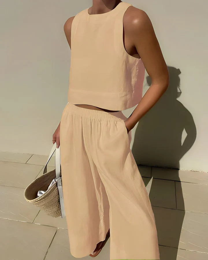 Loose, breathable summer clothing set for women - Paola