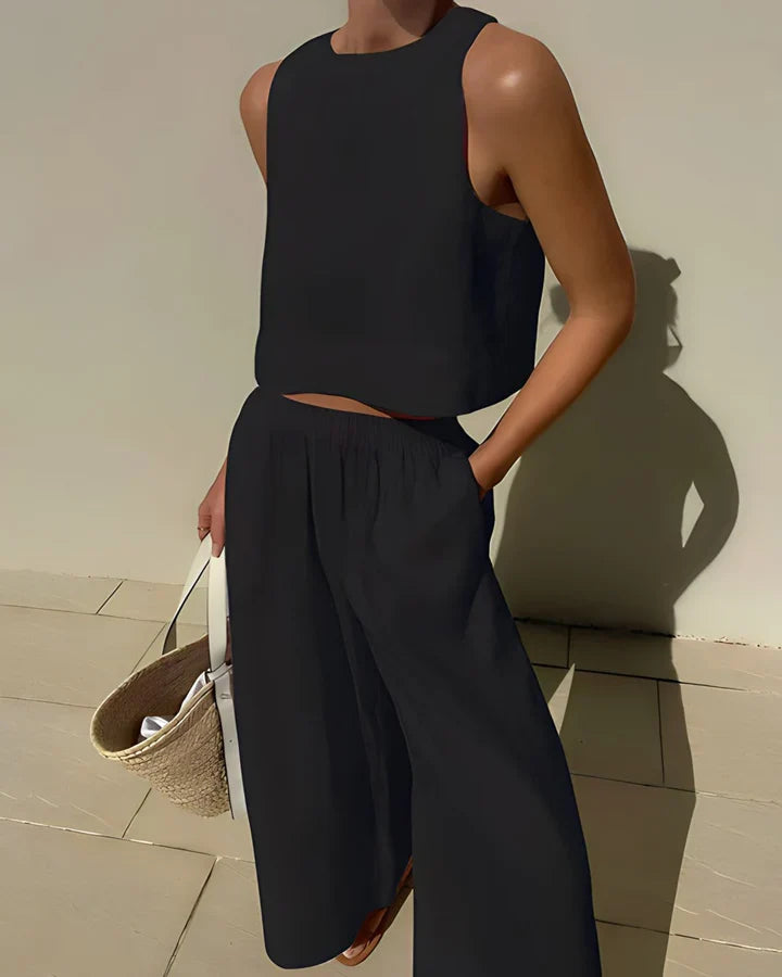 Loose, breathable summer clothing set for women - Paola