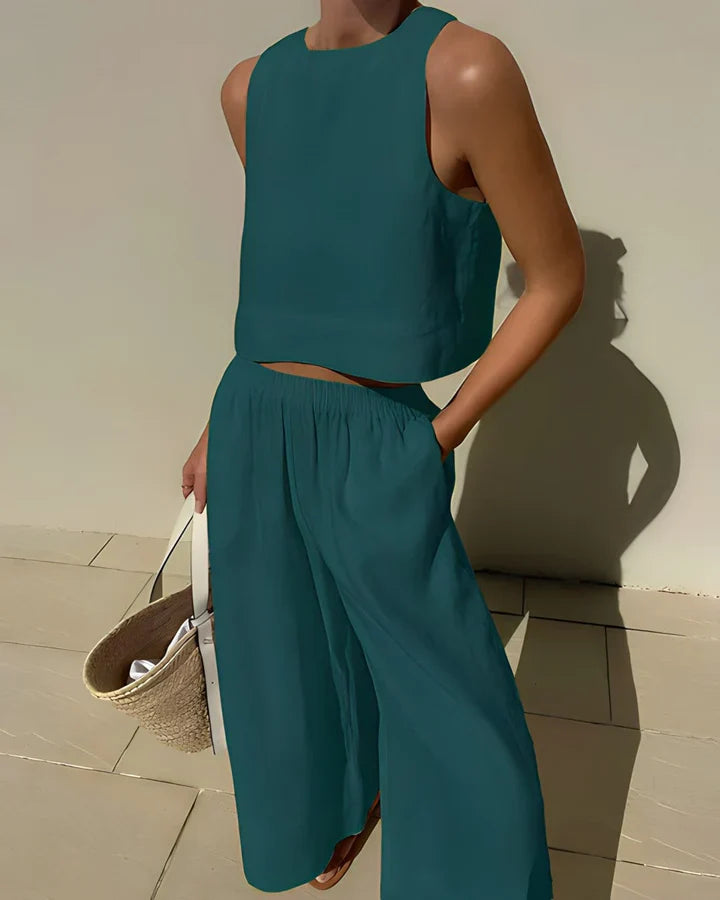 Loose, breathable summer clothing set for women - Paola