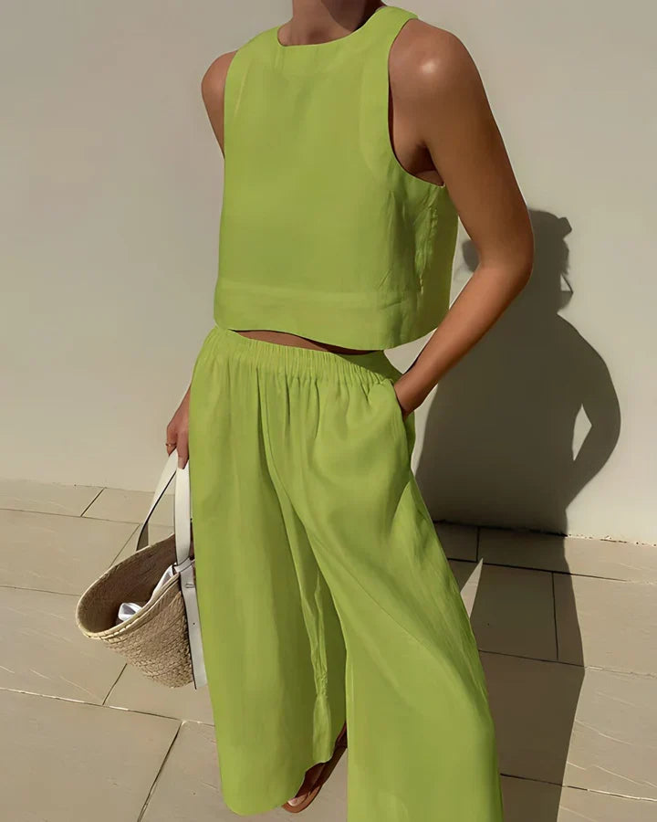 Loose, breathable summer clothing set for women - Paola