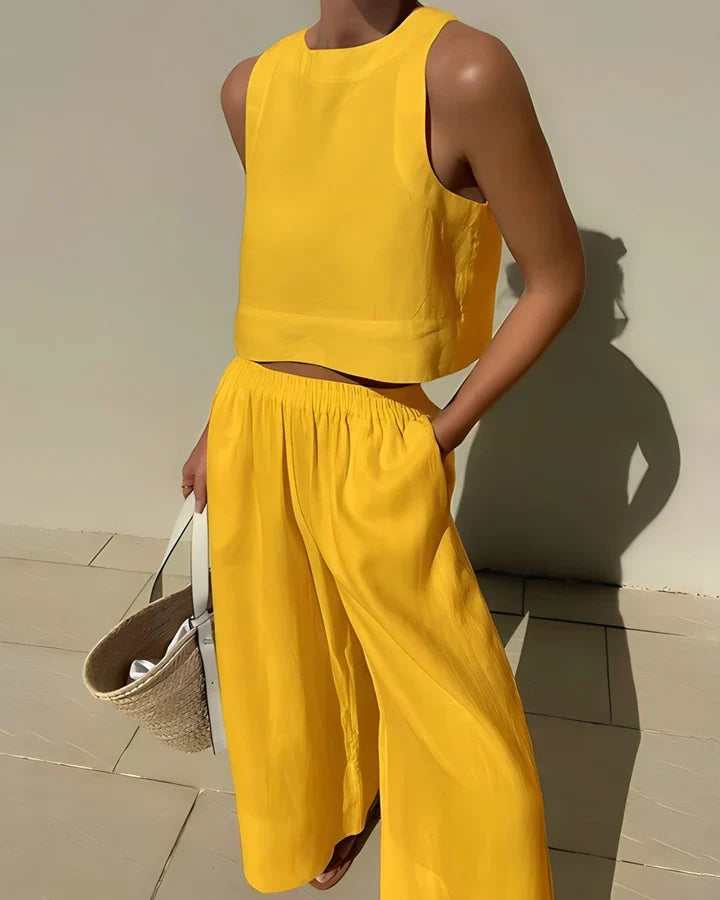 Loose, breathable summer clothing set for women - Paola