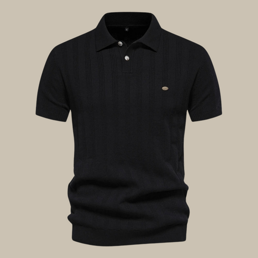 Peutrey | Stylish Wool Polo with Short Sleeves