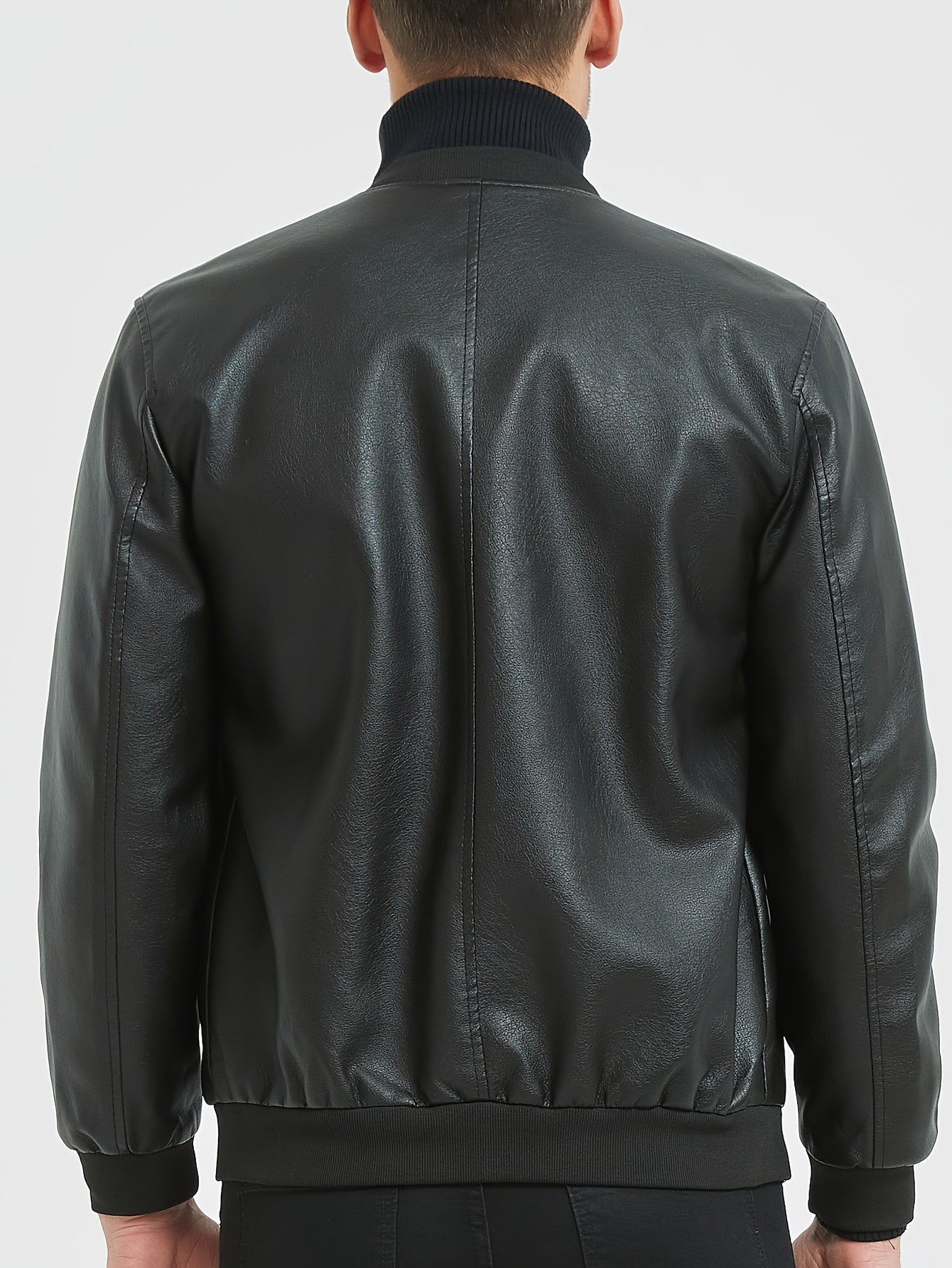 Piet | Veste en PU au design classique de couleur unie