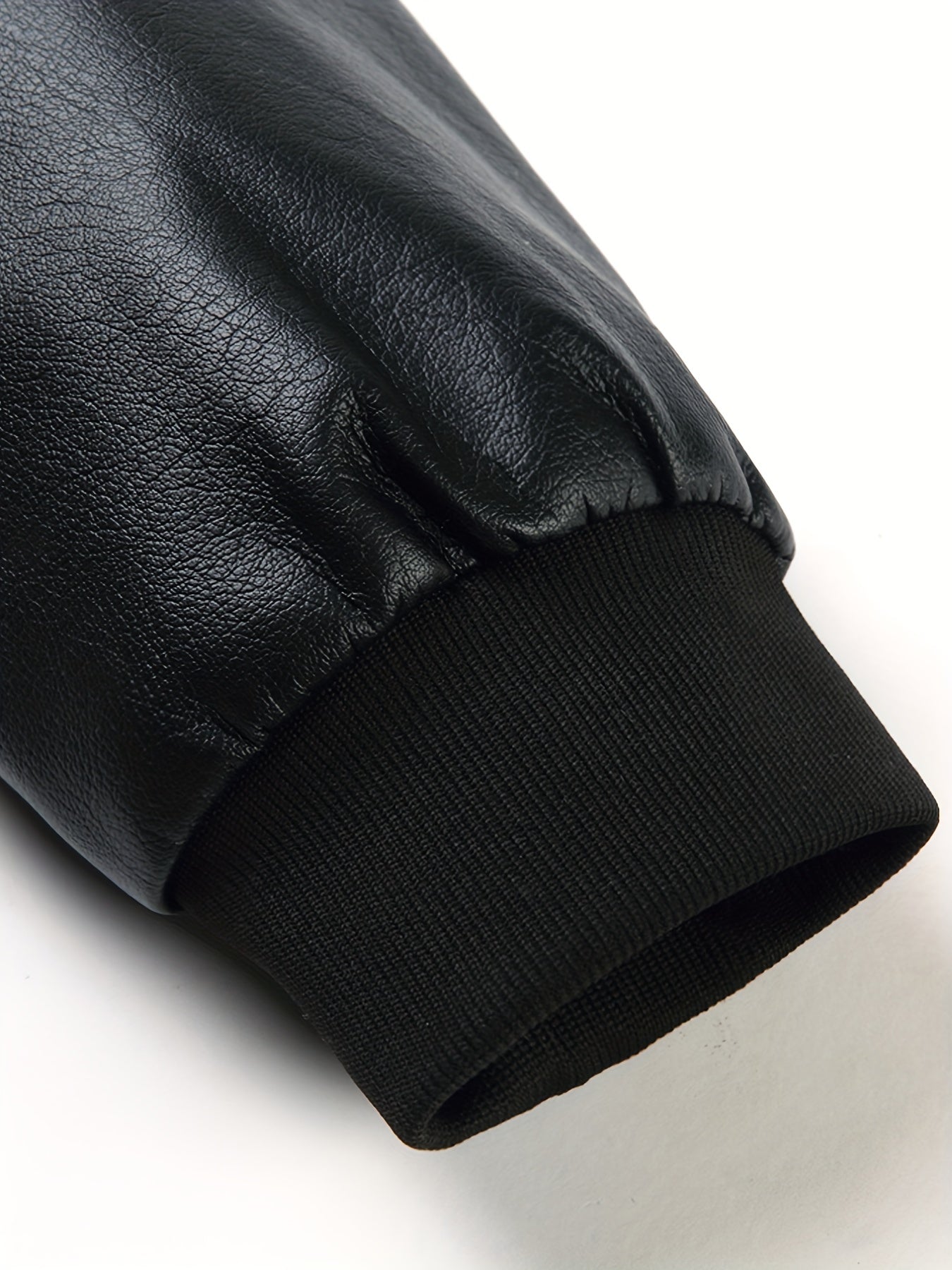 Piet | Veste en PU au design classique de couleur unie