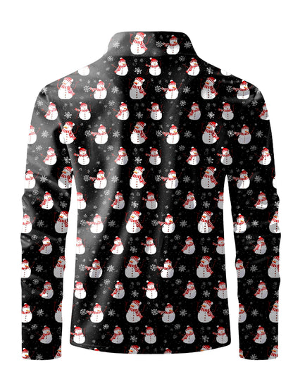 Pim | Chemise décontractée avec imprimé Père Noël et fermeture à boutons