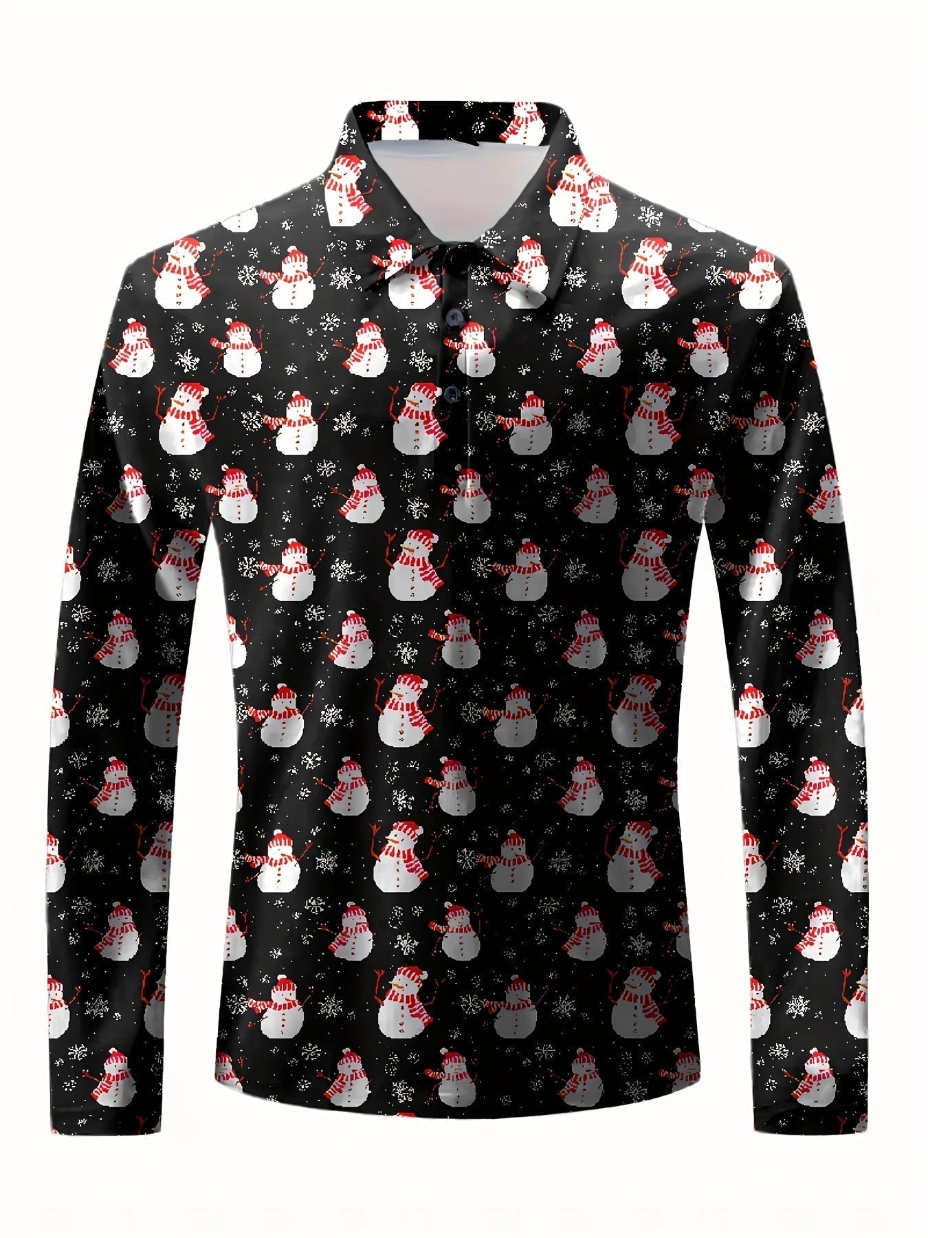 Pim | Chemise décontractée avec imprimé Père Noël et fermeture à boutons