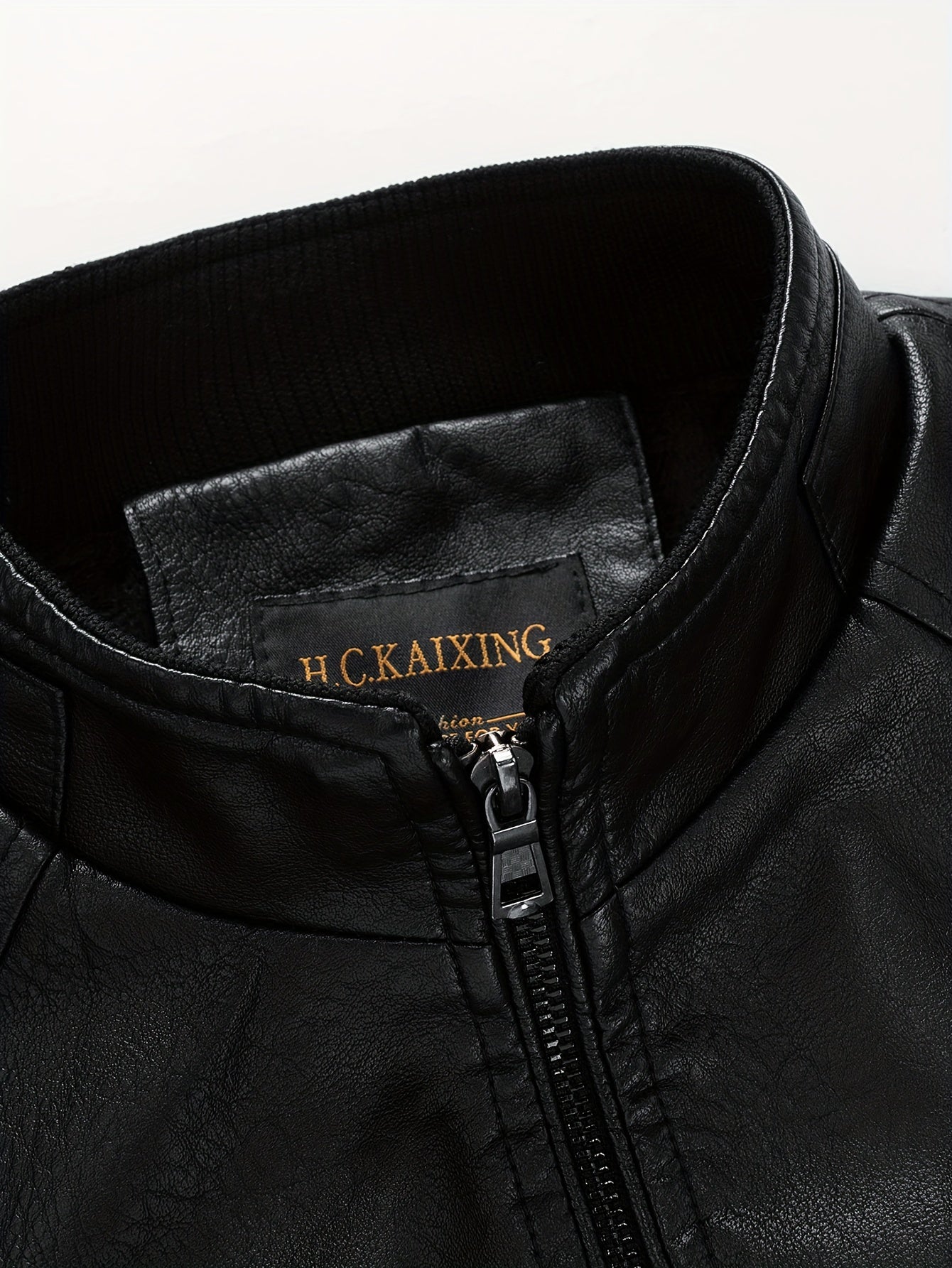 Pim | Veste en cuir synthétique pour homme avec poches zippées
