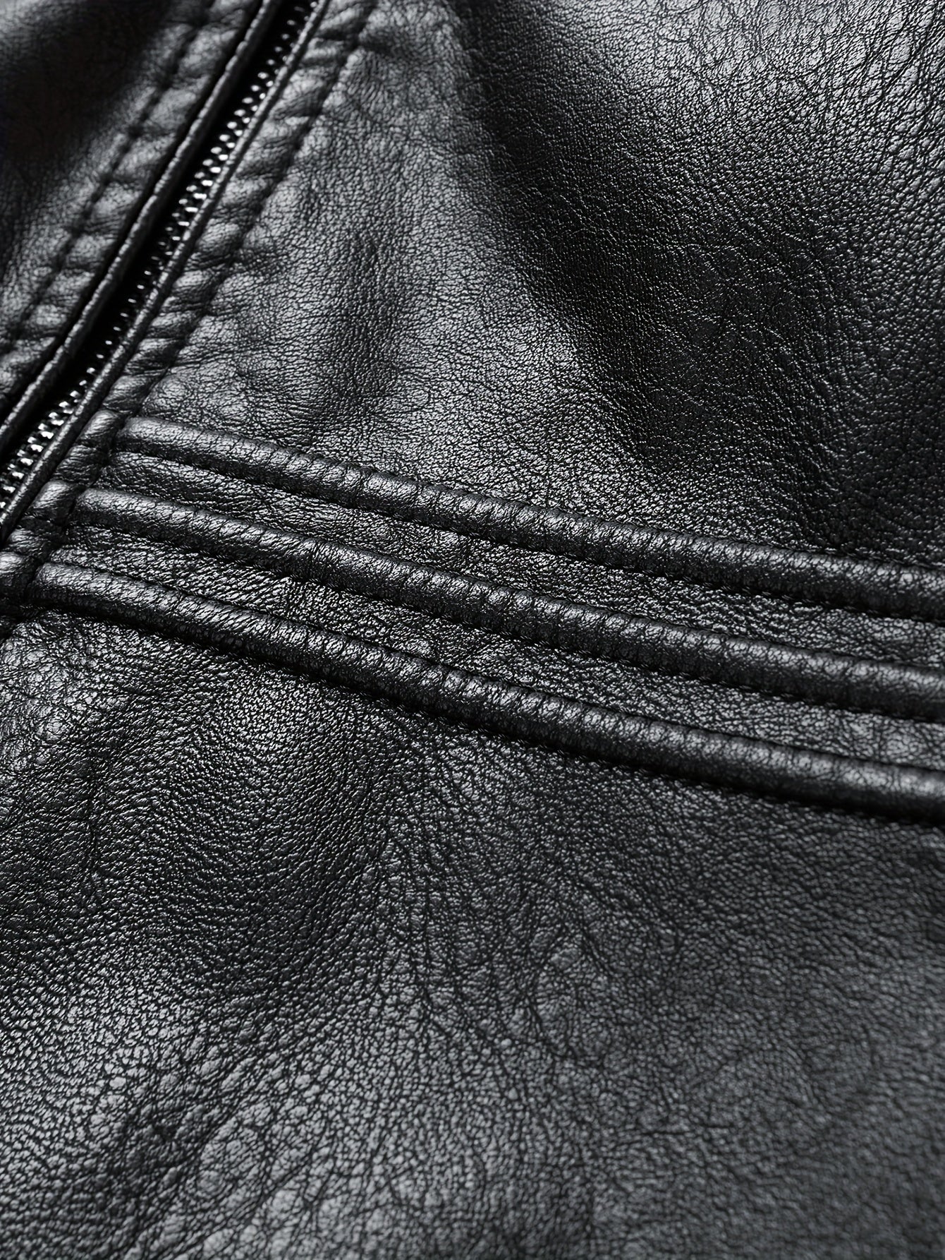 Pim | Veste en cuir synthétique pour homme avec poches zippées