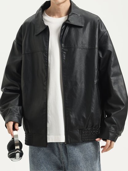 Pim | Veste pour homme en cuir PU robuste