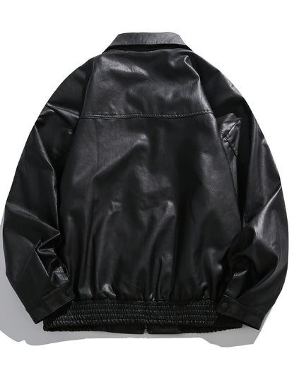 Pim | Veste pour homme en cuir PU robuste