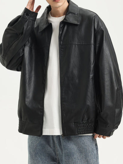 Pim | Veste pour homme en cuir PU robuste