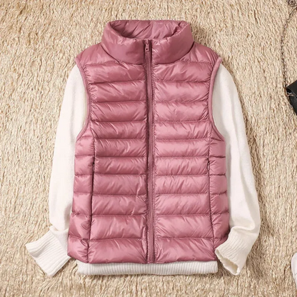 Gilet da donna antivento con cerniera