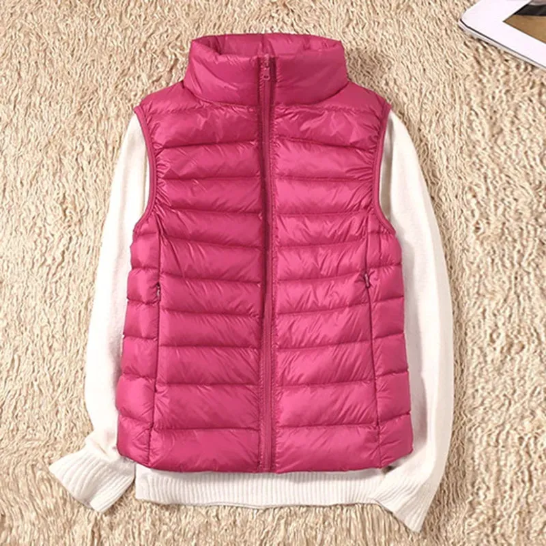 Gilet da donna antivento con cerniera