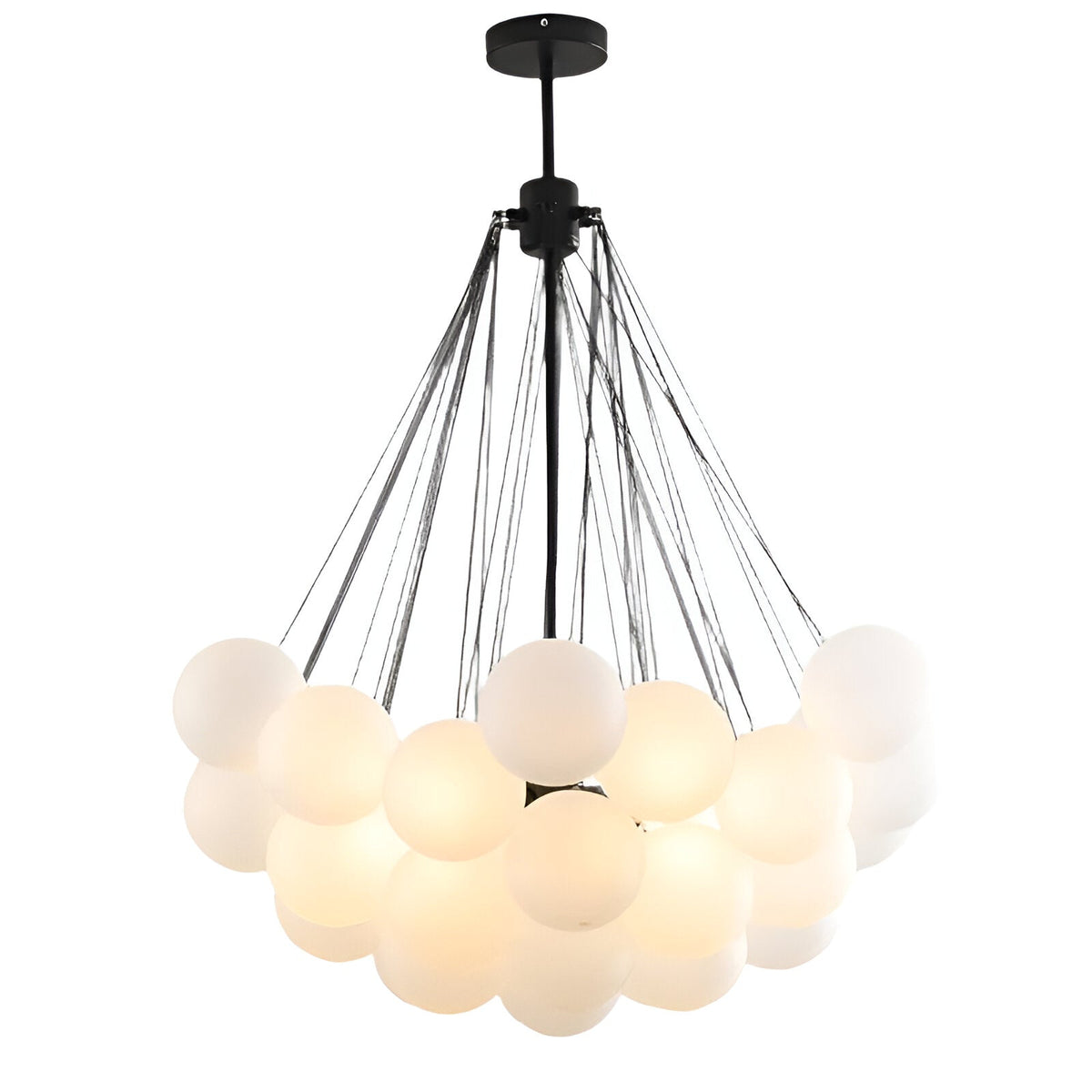 Skandinavisk pendellampe med matte glasskuler