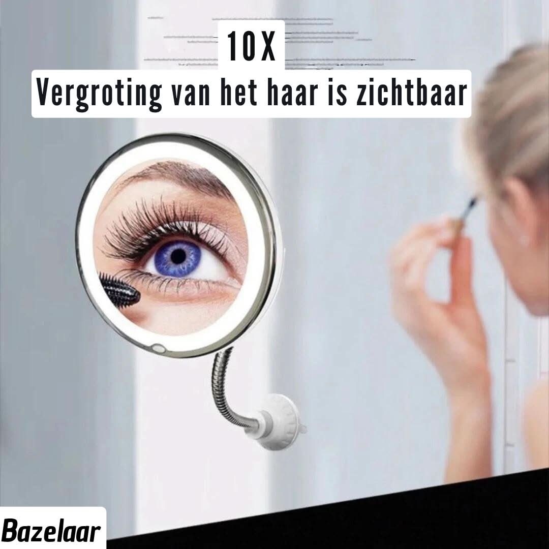 Wall Mirror | 10x Magnification & Illuminating