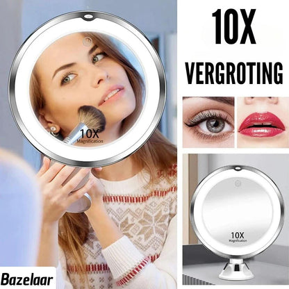 Wall Mirror | 10x Magnification & Illuminating
