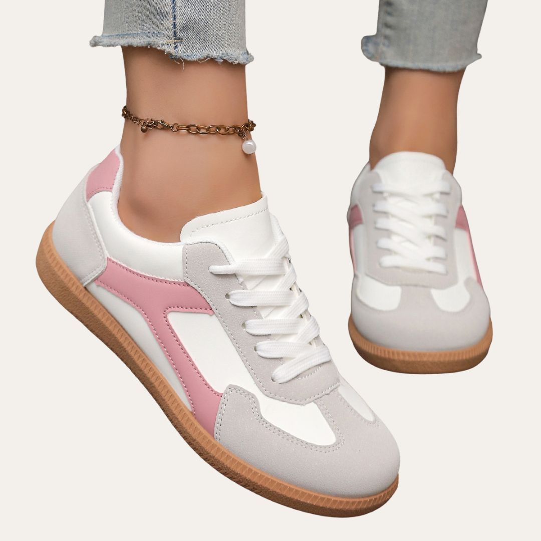 Lightweight Sneakers for Women with Laces and Non-Slip Sole