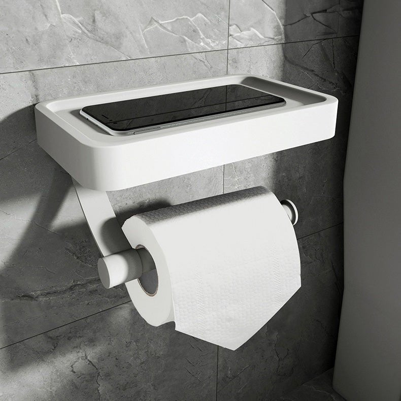 Portarotolo con mensola in acciaio inox per il bagno