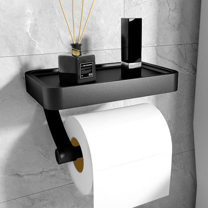 Portarotolo con mensola in acciaio inox per il bagno