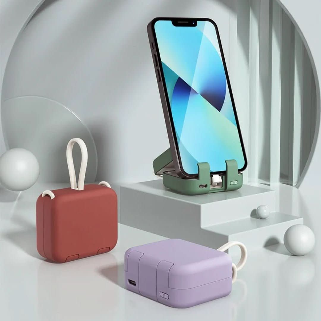 PowerCharge | Mini Power Bank & Phone Holder