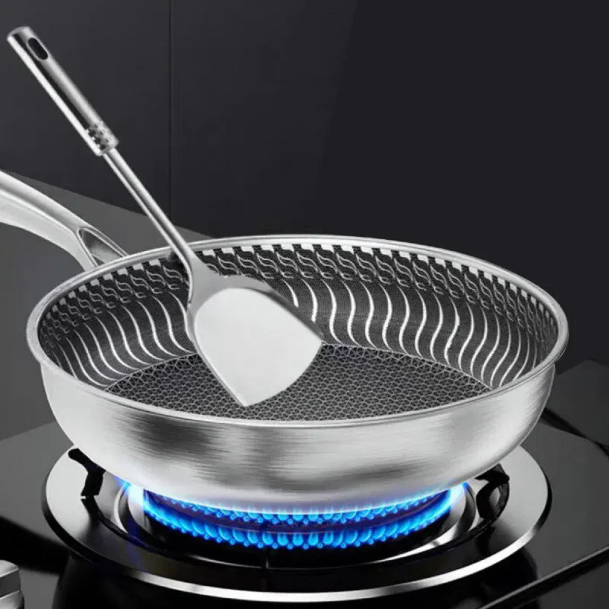 Premium Stainless Steel Wok - Non-Stick for Perfect Stir-Frying